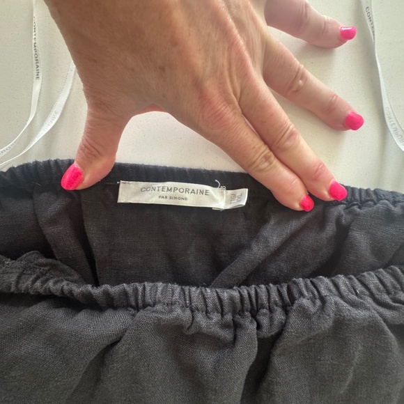 Simons Off The Should Ruffle Linen Maxi Dress - Picture 4 of 5